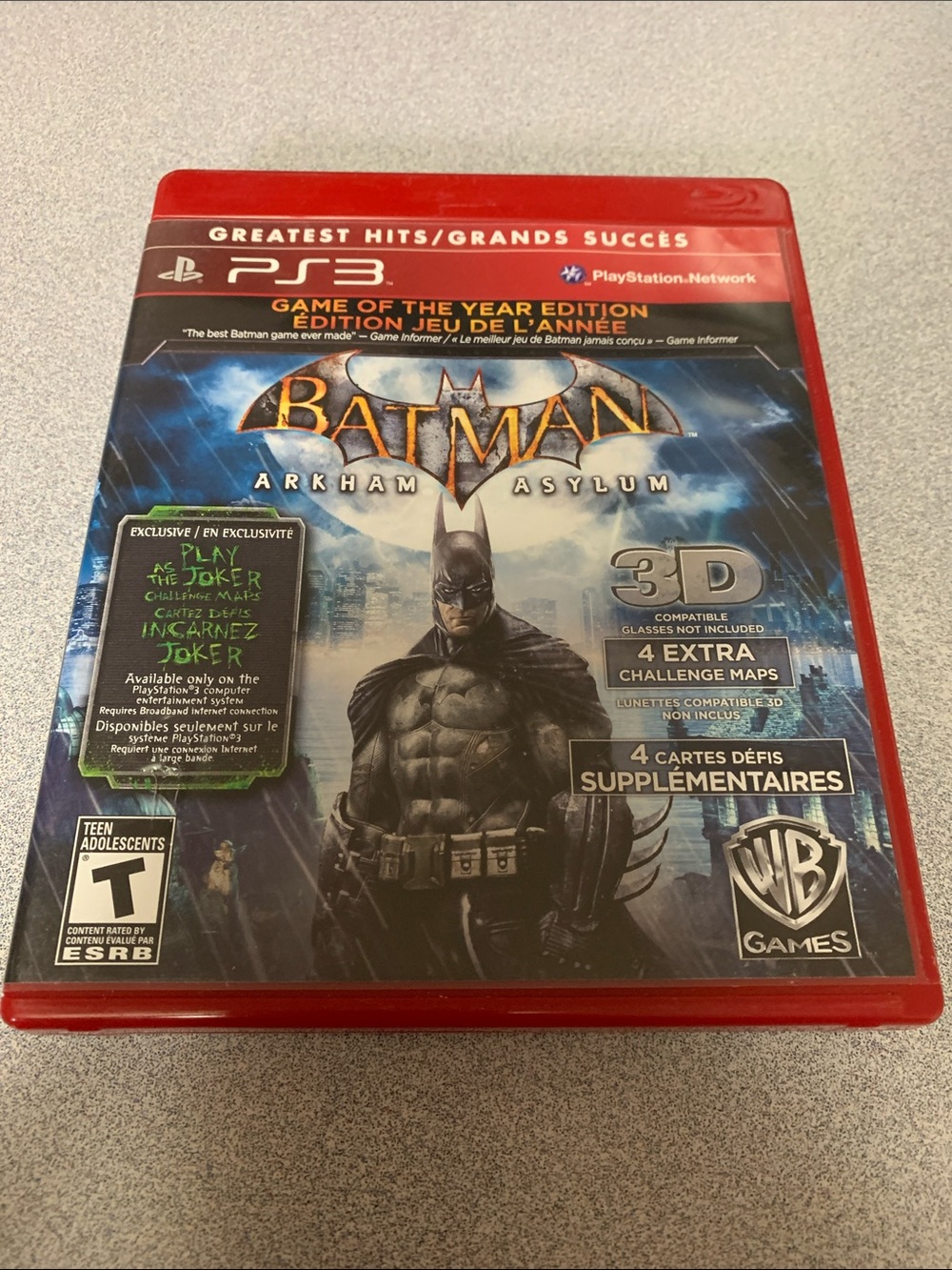 Sony PlayStation 3 PS3 Batman: Arkham Asylum – Game of the Year CIB Complete